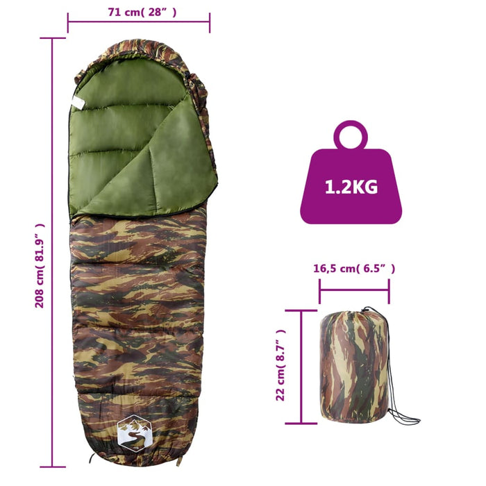Slaapzak Mummie 3 Seizoenen 208x71 cm 1.2 kg - 4 Kleuren