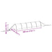Kweektunnel staal polyetheen 300x50x48,5 cm