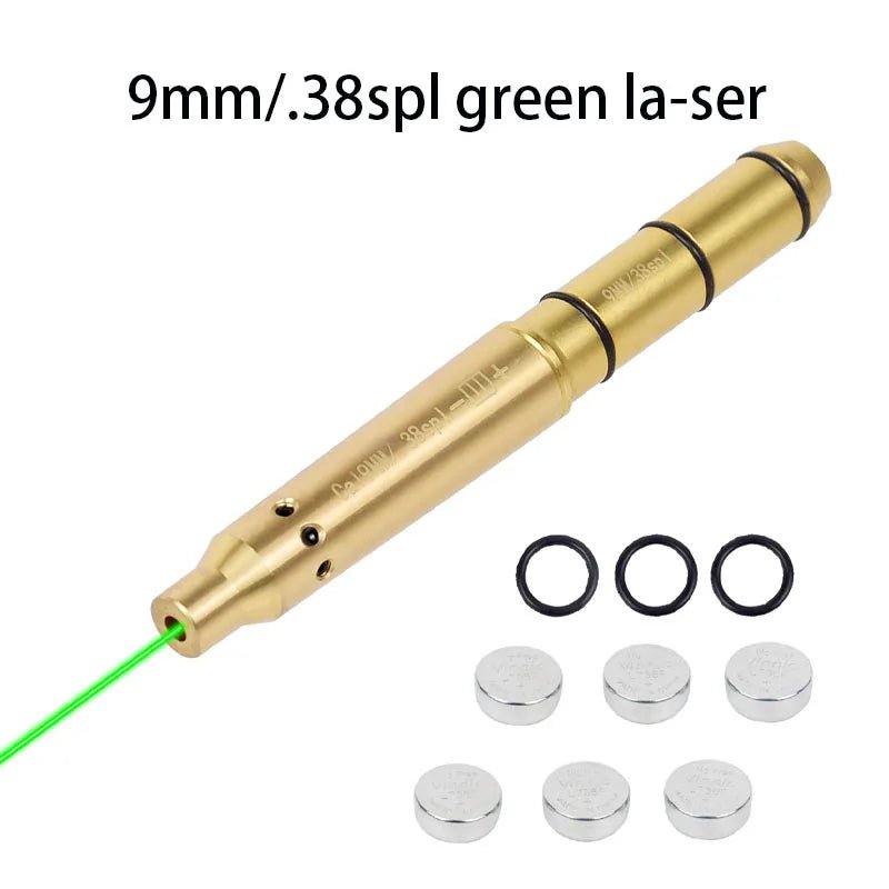 9x19mm Laser Training Bullet Bore Sight 2 in 1 Dual Purpose Pointer for Dry Fire Snap Caps for 9x18mm .223 223rem Caliber - Bivakshop