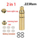 9x19mm Laser Training Bullet Bore Sight 2 in 1 Dual Purpose Pointer for Dry Fire Snap Caps for 9x18mm .223 223rem Caliber - Bivakshop