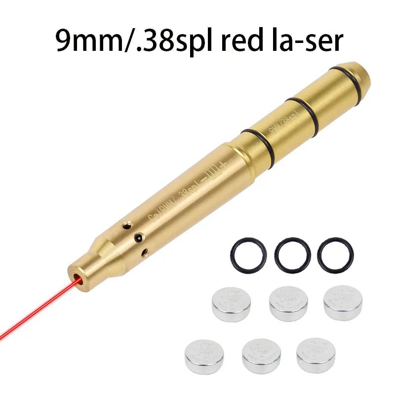 9x19mm Laser Training Bullet Bore Sight 2 in 1 Dual Purpose Pointer for Dry Fire Snap Caps for 9x18mm .223 223rem Caliber - Bivakshop