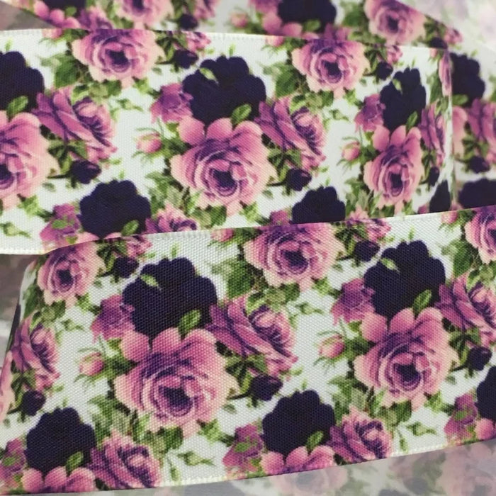 5Y 38mm Floral Satin Ribbon - High Quality for Handmade Gifts and Decorations