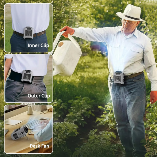 outdoor ventilator 20000mah handsfree - Bivakshop.nl