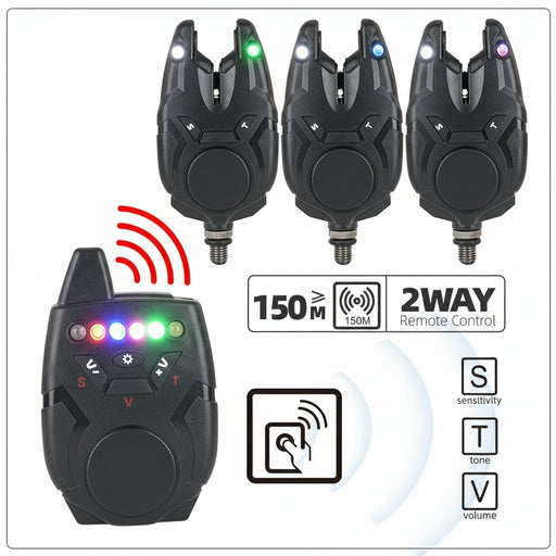 Draadloze Beetmelder Set 3+1 Waterdicht Karpervissen