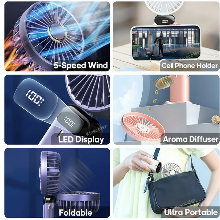 draagbare usb mini ventilator opvouwbaar - Bivakshop.nl