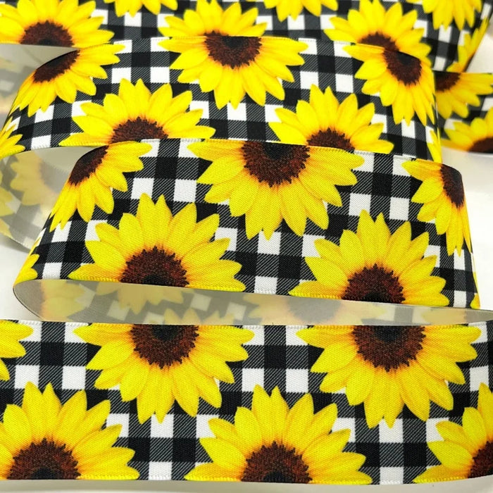 5Y 38mm Floral Satin Ribbon - High Quality for Handmade Gifts and Decorations