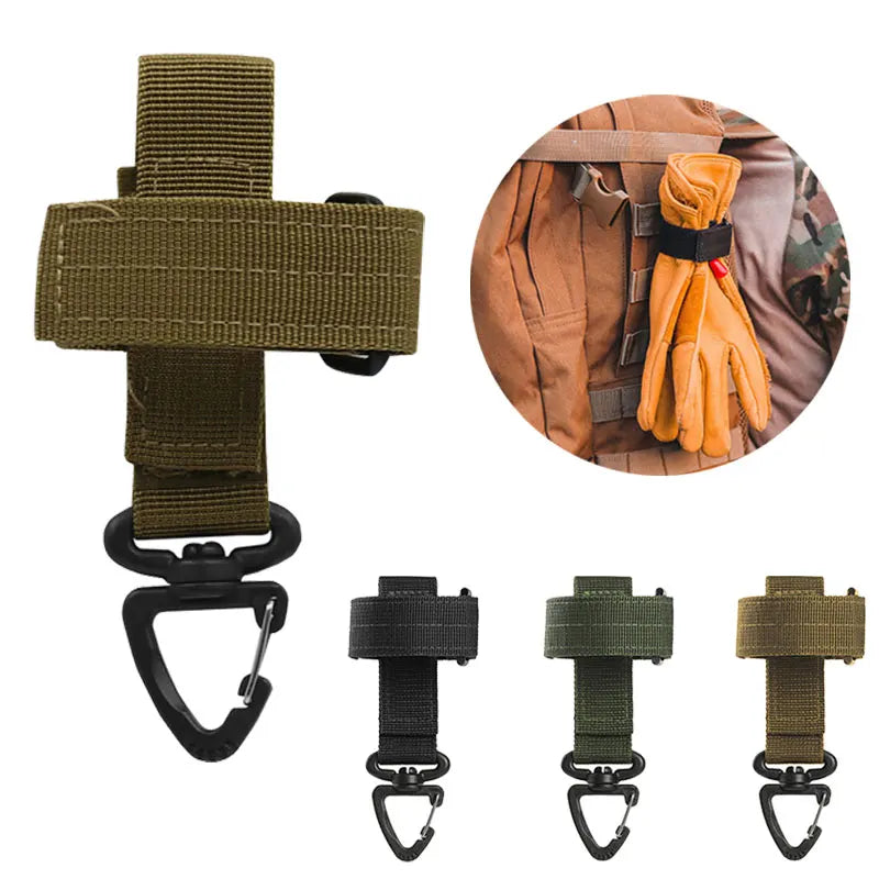 Multifunctionele outdoor tactische clip - Sleutelhanger, handschoenen - En touwhouder