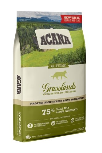 Acana - Cat Grasslands Lam & Eend - 4,5 kg - Graanvrij Kattenvoer - Bivakshop