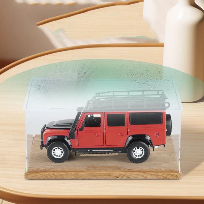 Acrylic stofvrije displaybox – Transparante opbergdoos met traprek voor figuren en bouwstenen - Bivakshop