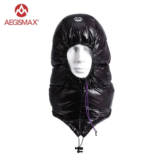 AEGISMAX ultralichte ganzendons hoed - Voor envelop slaapzak - Winteraccessoire - Bivakshop