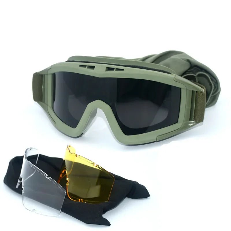 Airsoft tactische goggles – Wind - en stofbestendige militaire beschermbril voor schieten & outdoor activiteiten - Bivakshop