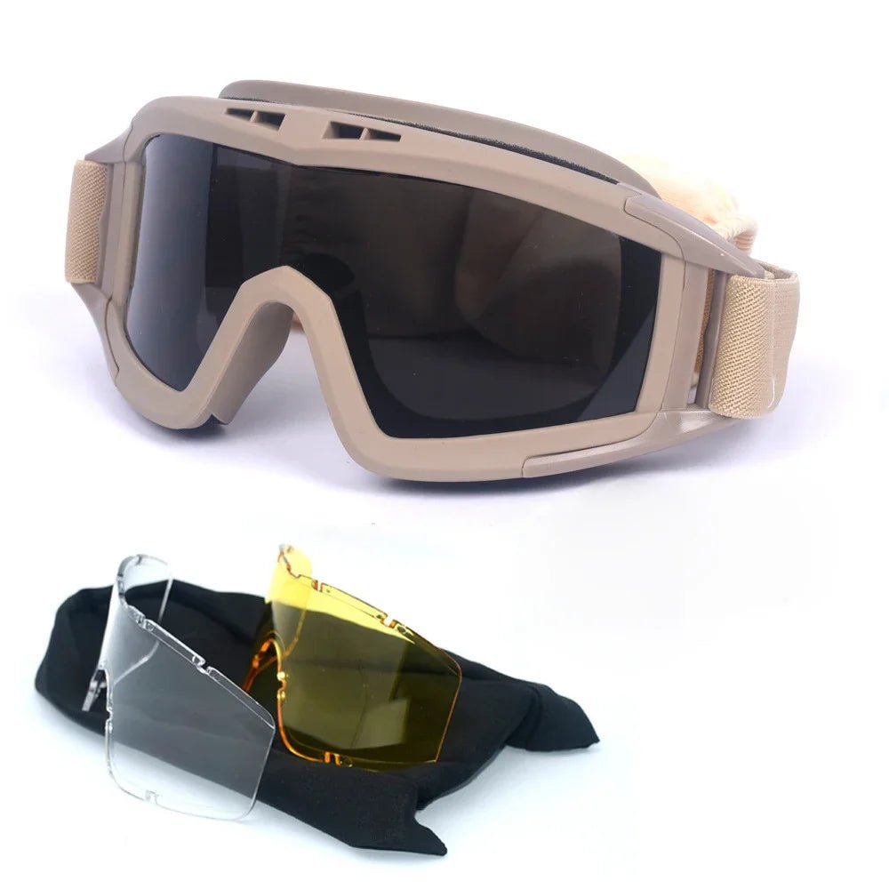 Airsoft tactische goggles – Wind - en stofbestendige militaire beschermbril voor schieten & outdoor activiteiten - Bivakshop