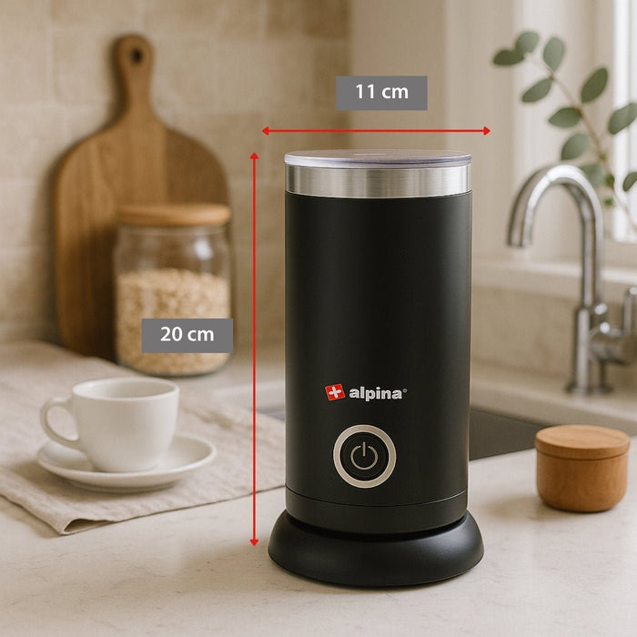 Alpina – 3 - in - 1 Melkopschuimer – Warm & Koud opschuimen – Compact - Bivakshop