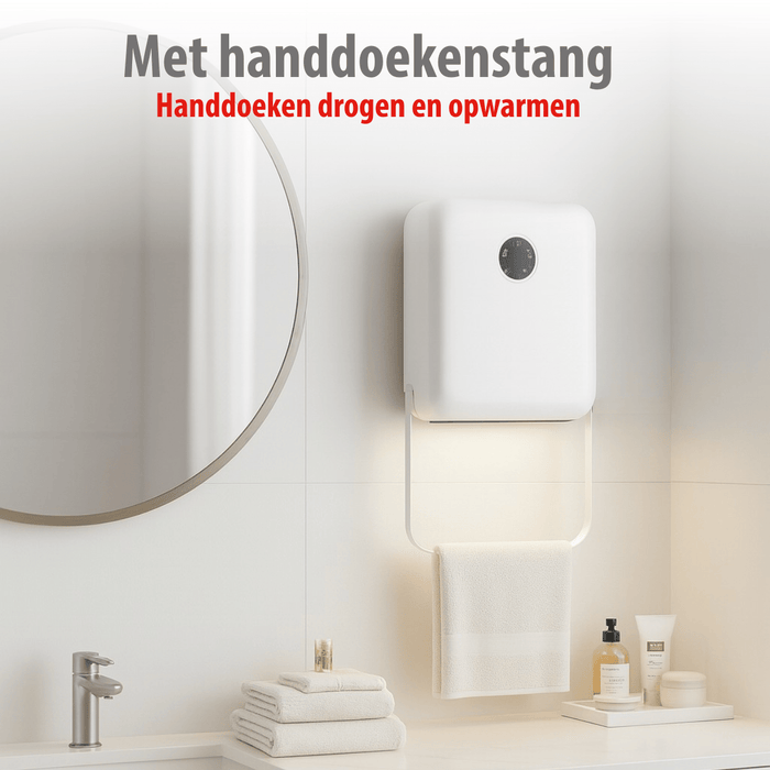 Alpina – Badkamerheater 2000W – Spatwaterdicht – Wekelijkse timer - Bivakshop