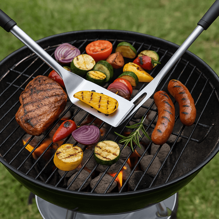 Alpina - BBQ Gereedschapset – 6 - delig – RVS – Compleet & Duurzaam - Bivakshop