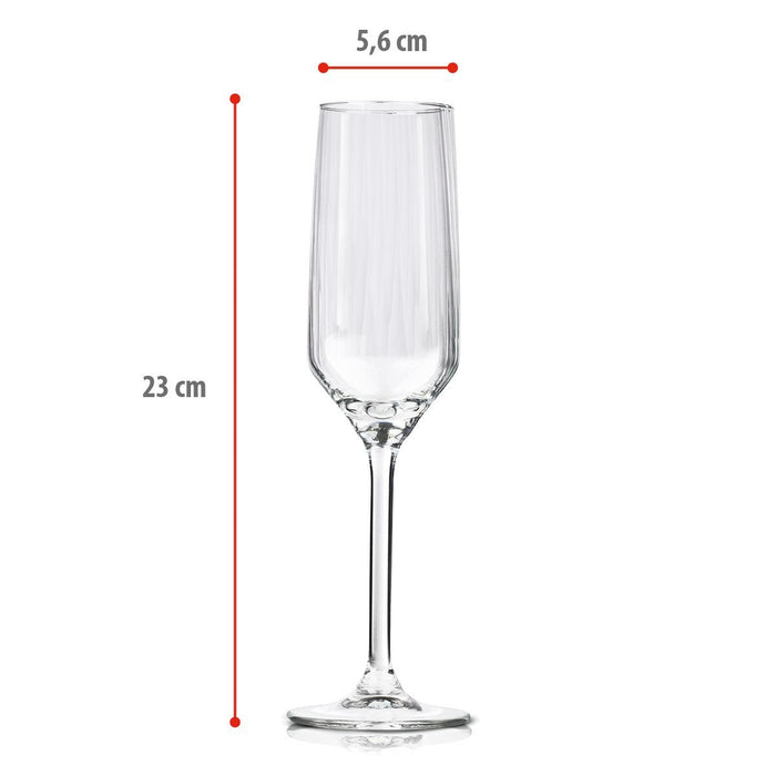 Alpina – Champagneglazen – Set van 4 – 22 cl - Bivakshop