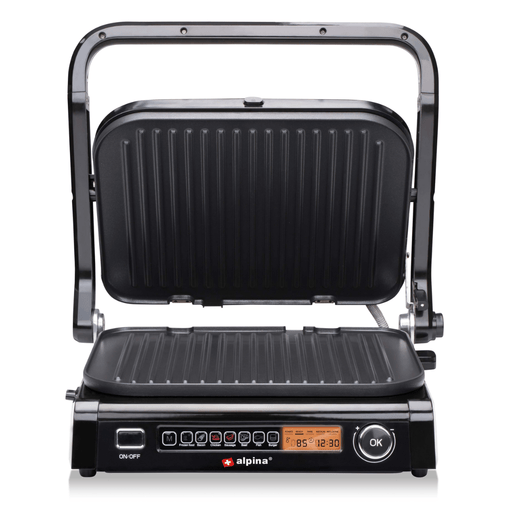 Alpina - Contact Grill – 2100W – RVS – Multifunctioneel (Panini, Vlees & Tosti) - Bivakshop