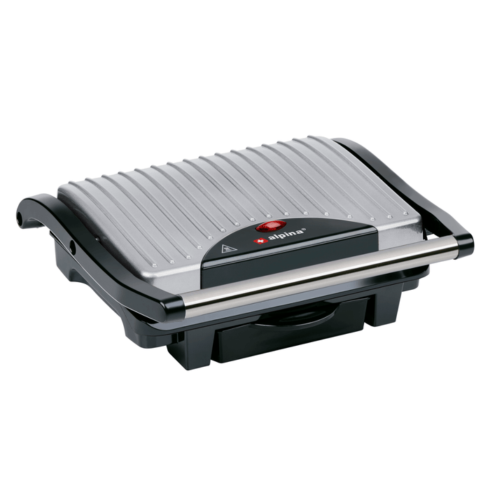 Alpina - Contactgrill & Tosti IJzer – 1000W Anti - Aanbak – Inclusief Lekbak - Bivakshop