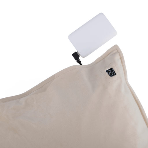 Alpina – Draadloos verwarmd kussen Beige – Oplaadbaar – Warmtekussen - Bivakshop