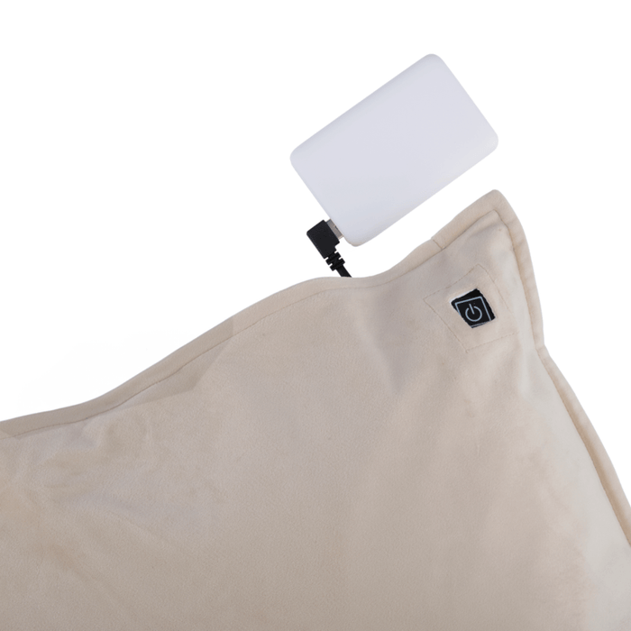 Alpina – Draadloos verwarmd kussen Beige – Oplaadbaar – Warmtekussen - Bivakshop