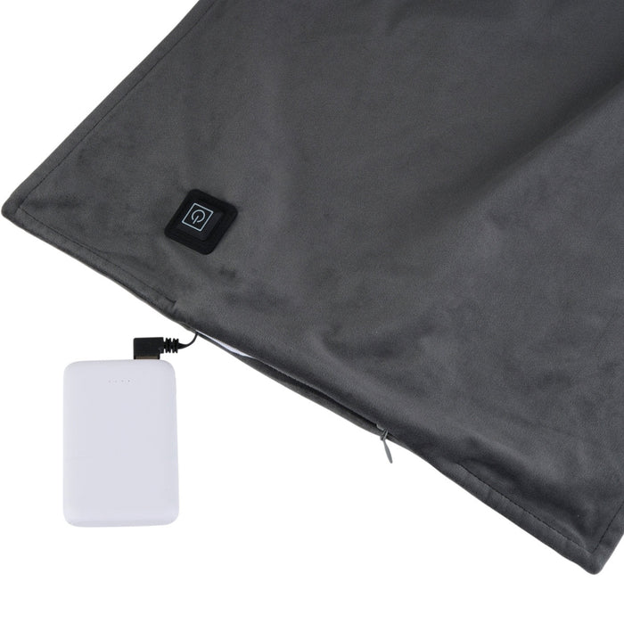 Alpina – Draadloos verwarmd stoelkussen Grijs – Oplaadbaar – Stoelverwarming - Bivakshop