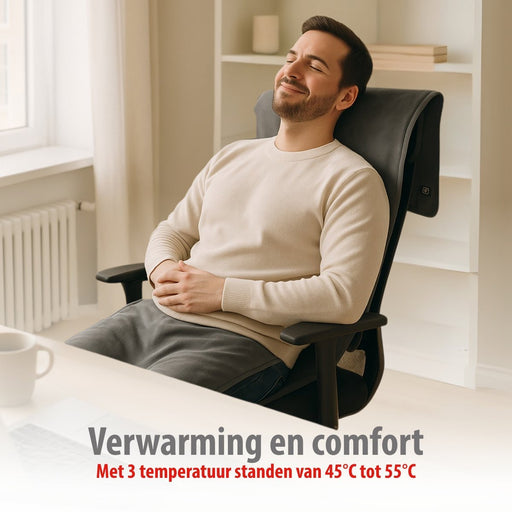 Alpina – Draadloos verwarmd stoelkussen Grijs – Oplaadbaar – Stoelverwarming - Bivakshop