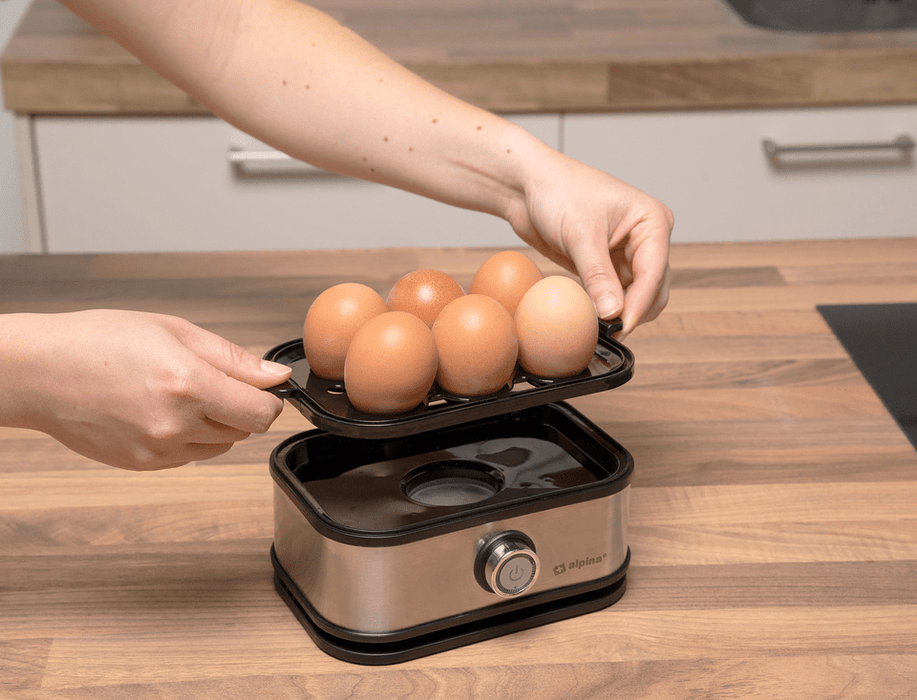 Alpina - Eierkoker – 210W – Compact & Efficiënt (Soft, Medium, Hard) - Bivakshop