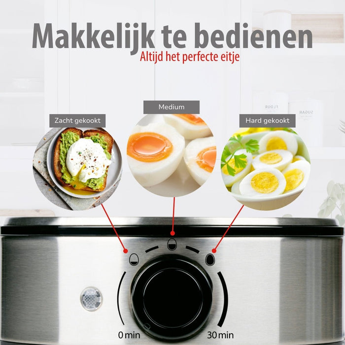 Alpina - Eierkoker – Capaciteit 7 Eieren – Compact & Efficiënt (Soft tot Hard) - Bivakshop