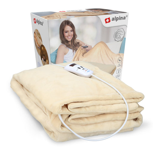 Alpina - Elektrische deken – 180 x 130 cm – beige flanel - Bivakshop