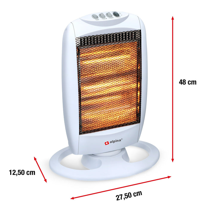 Alpina – Halogeenkachel 1200W – Draagbaar – 3 Standen - Bivakshop