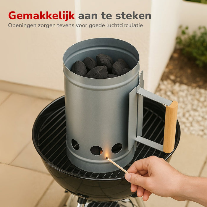 Alpina - Houtskoolstarter – 27 x 16 cm – Snel & Efficiënt Aansteken voor BBQ - Bivakshop