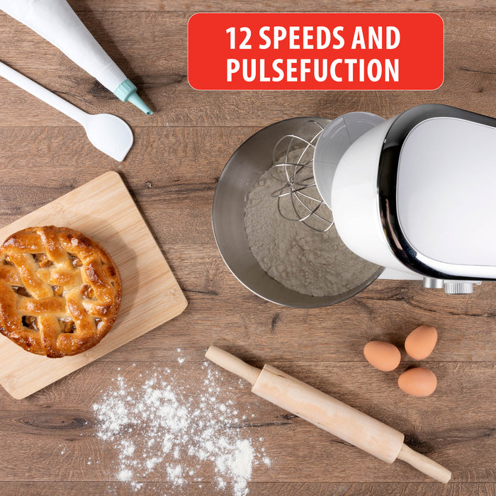 Alpina - Keukenmachine – 5 Liter – Wit – Krachtig & Multifunctioneel (Mixen/Knede) - Bivakshop