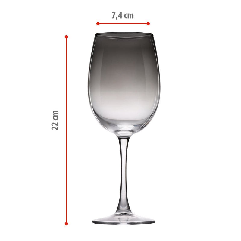 Alpina – Luxe Wijnglazen Set (4 - delig) – Gesmokt Glas – 465 ml - Bivakshop