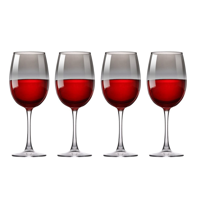 Alpina – Luxe Wijnglazen Set (4 - delig) – Gesmokt Glas – 465 ml - Bivakshop