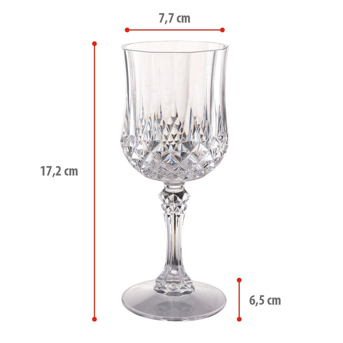 Alpina - Plastic Wijnglazen Set (6 Stuks) - 200ml - Onbreekbaar Outdoor - Bivakshop