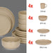 Alpina - Servies Set 16 - Delig - Duurzaam Stoneware / Aardewerk - Zandkleur - Bivakshop