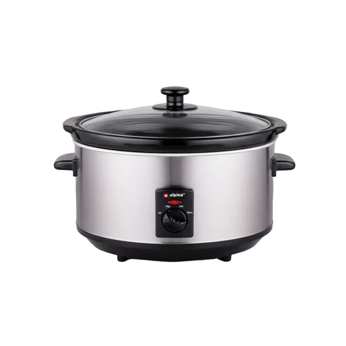 Alpina - Slow Cooker 3,5L – 240W – Voor Smaakvol & Moeiteloos Langzaam Koken - Bivakshop