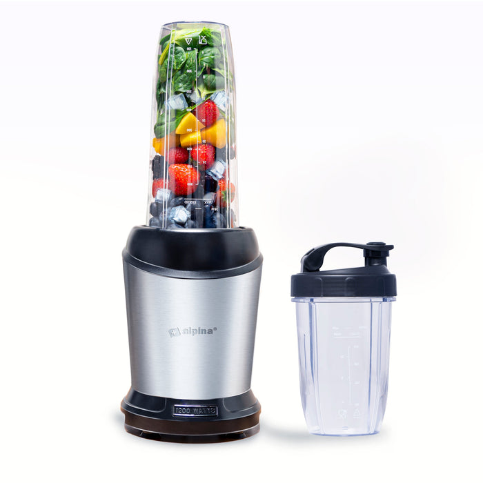 Alpina - Smoothie Maker – 1200W – RVS Design – Krachtig & Geschikt voor IJs - Bivakshop