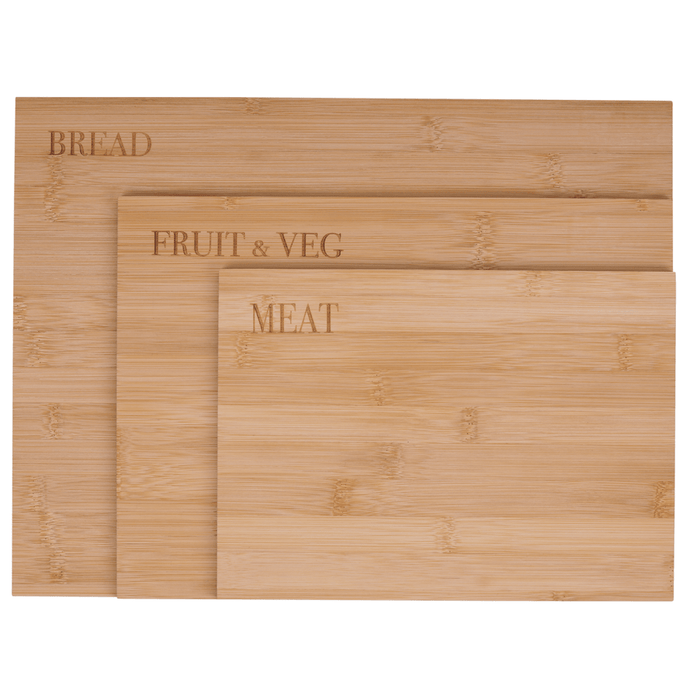 Alpina - Snijplank Set – 3 - Delig – Hygiënisch & Overzichtelijk (Met Tekst) - Bivakshop