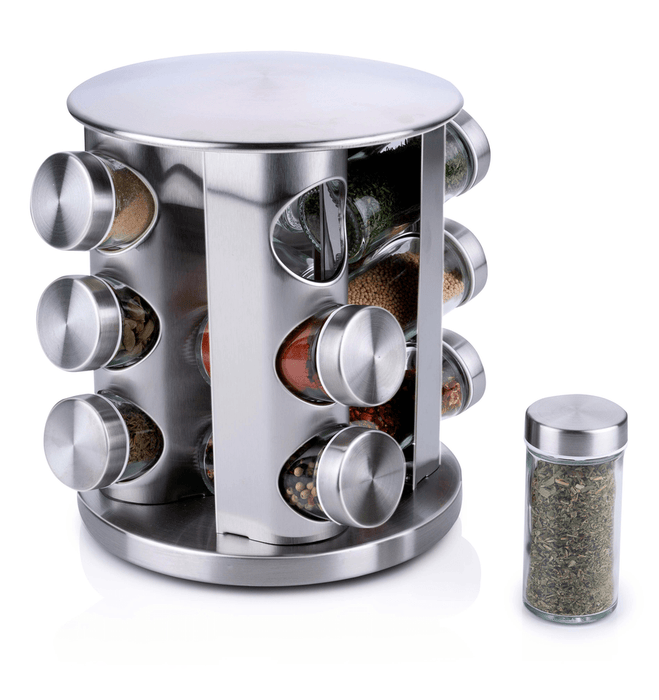 Alpina - Spice Rack – 12 - Delig – Draaibaar – Compact & Overzichtelijk - Bivakshop