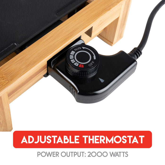 Alpina - Teppanyaki Grill – 2000W – XL Bakplaat met Anti - aanbaklaag – Ideaal voor Tafelgrillen - Bivakshop
