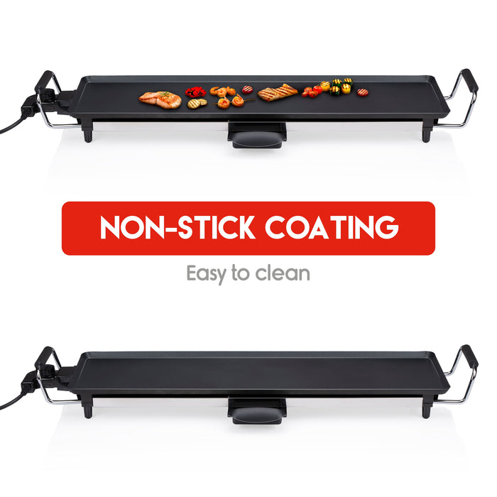 Alpina – Teppanyaki Grillplaat 2000W – Anti - aanbak & Verstelbaar - Bivakshop