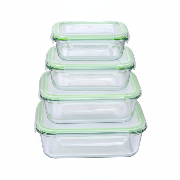 Alpina - Vershouddozenset – 8 Stuks (4 Maten) – Luchtdicht & Stapelbaar – Food Containers - Bivakshop