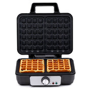 Alpina – Wafelijzer 1000W – Snel 2 Grote Wafels Maken – Met Regelbare Thermostaat - Bivakshop