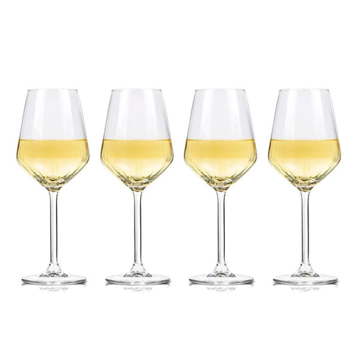 Alpina – Wijnglazen Set Witte Wijn (4 stuks) – 38 cl Optiek Glas - Bivakshop