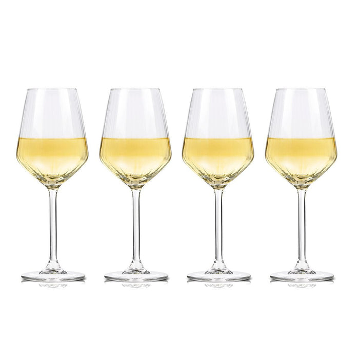 Alpina – Wijnglazen Set Witte Wijn (4 stuks) – 38 cl Optiek Glas - Bivakshop