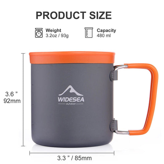 Aluminium campingmok – 0,3L lichtgewicht outdoor beker voor koffie, thee & trekking - Bivakshop