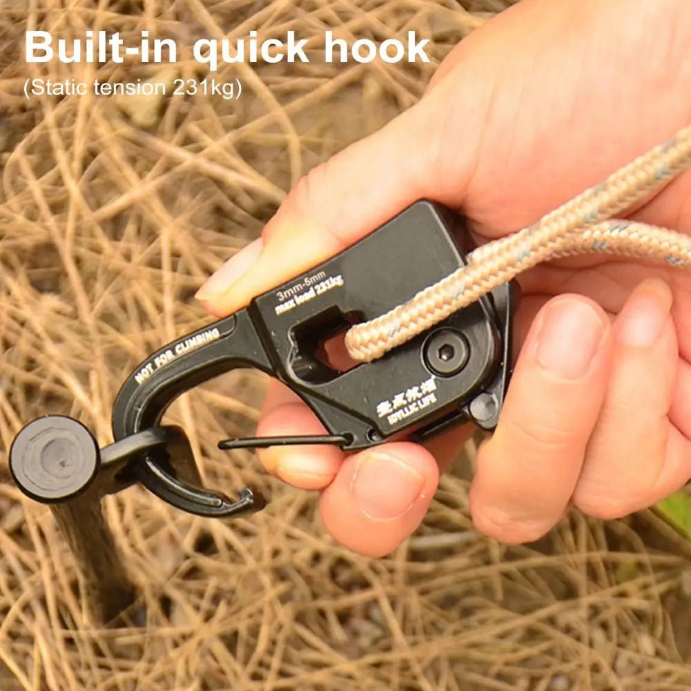 Aluminium touwspanner – Snelle en roestvrije tentkoord versteller voor camping & luifels - Bivakshop