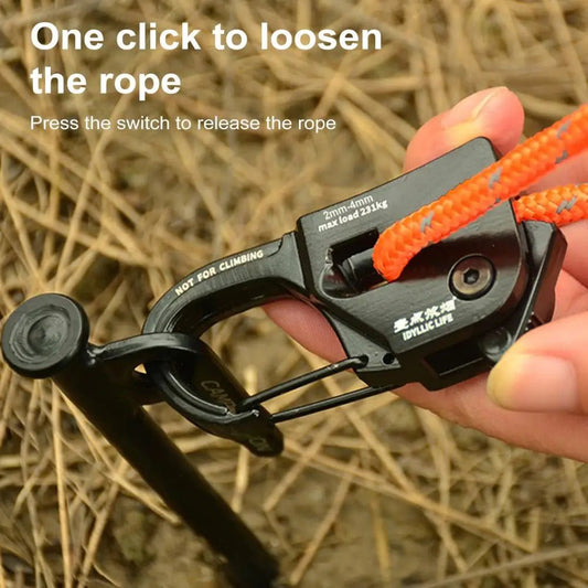 Aluminium touwspanner – Snelle en roestvrije tentkoord versteller voor camping & luifels - Bivakshop