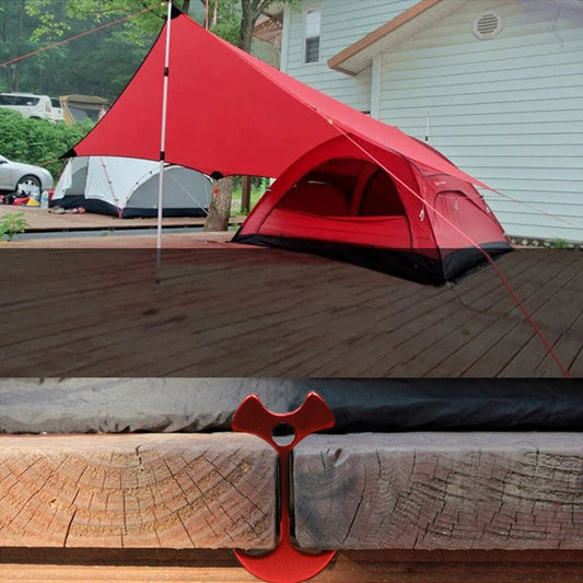 Aluminium visgraat tent haringen – Lichtgewicht tentpinnen met verstelbare spanner voor camping & tuin - Bivakshop